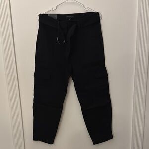 Women’s Cropped Black Cargo Pants